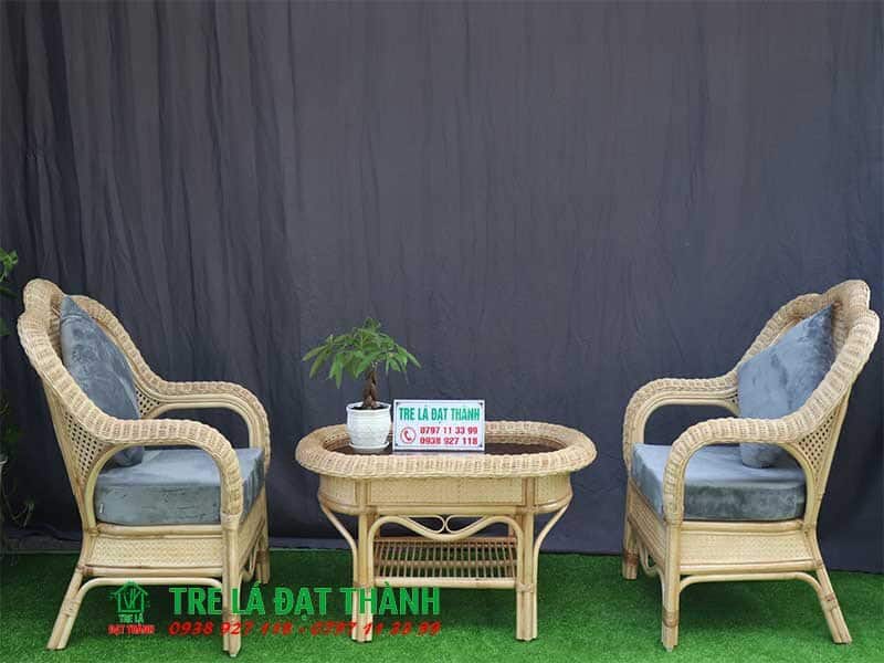 Bộ Bàn Ghế Mây Uống Trà - BBGMUT002